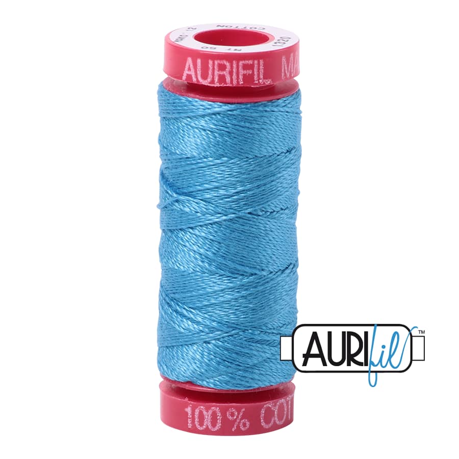 12wt Cotton Thread in 1320 Bright Teal by Aurifil - Image 2