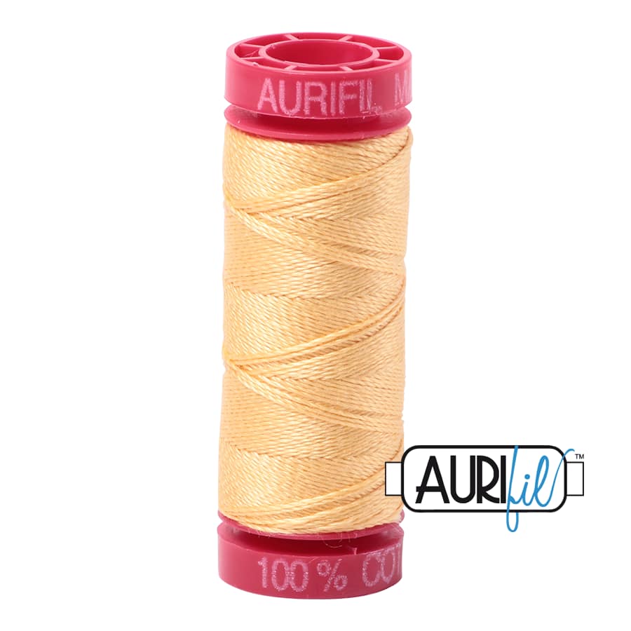 12wt Cotton Thread in 2130 Medium Butter by Aurifil - Image 2