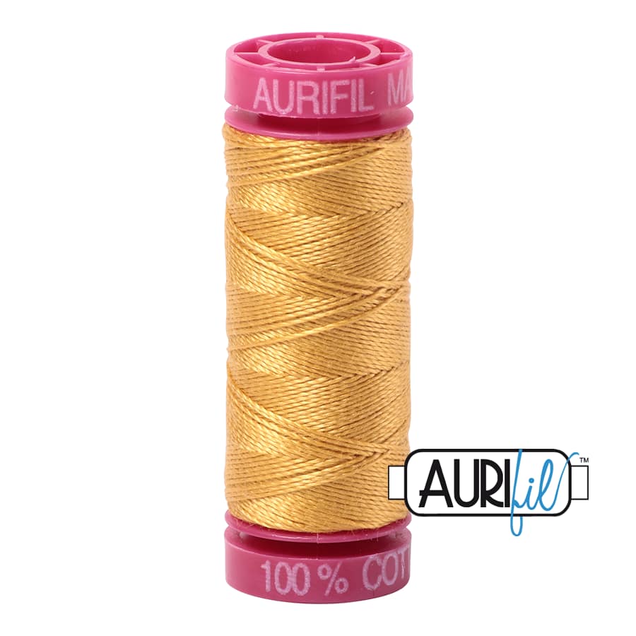 12wt Cotton Thread in 2132 Tarnished Gold by Aurifil - Image 2