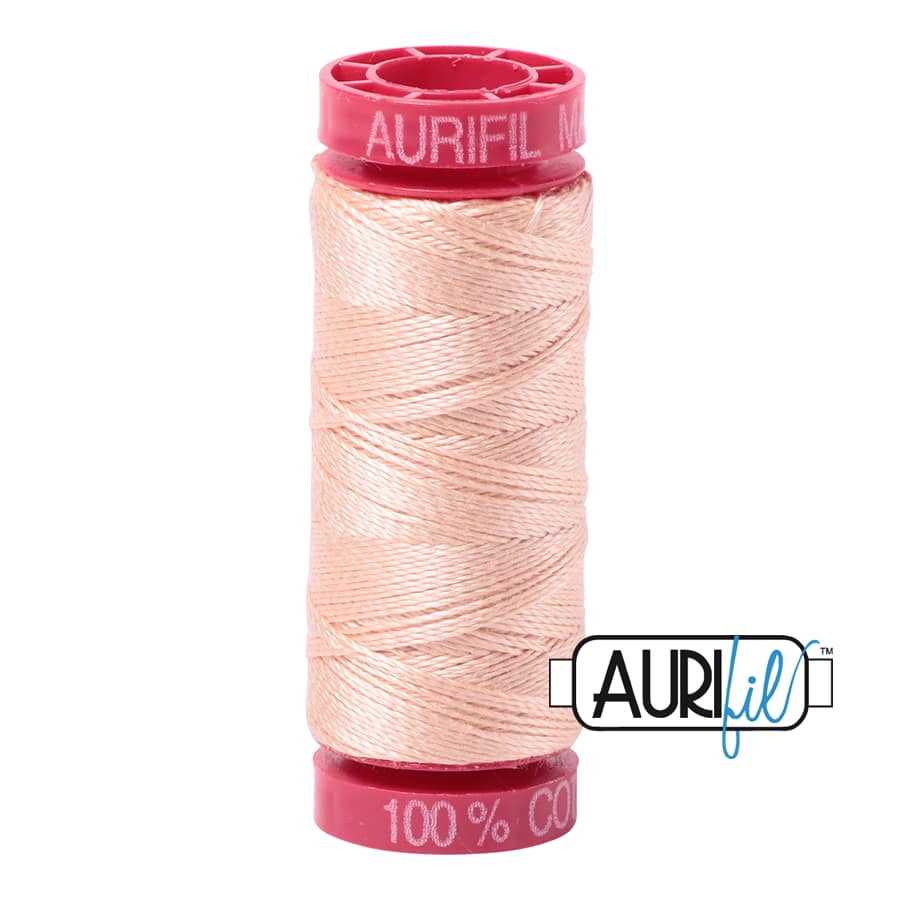 12wt Cotton Thread in 2205 Apricot by Aurifil - Image 2