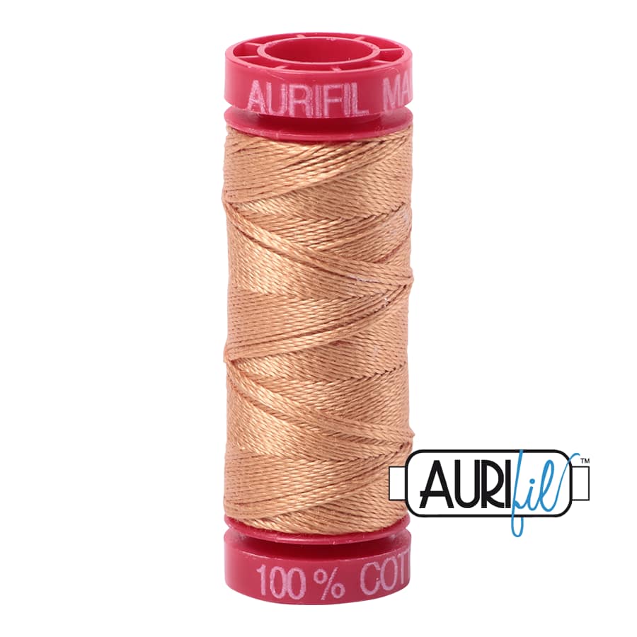 12wt Cotton Thread in 2320 Light Toast by Aurifil - Image 2