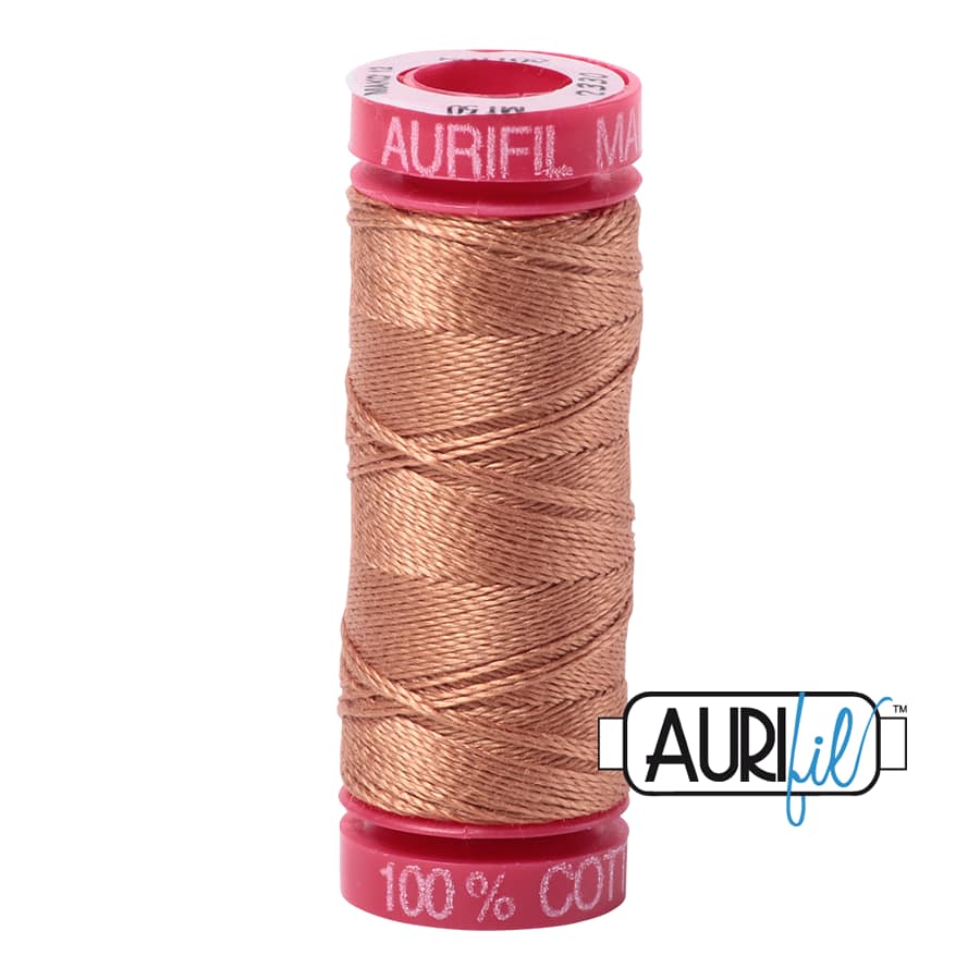 12wt Cotton Thread in 2330 Light Chestnut by Aurifil - Image 2