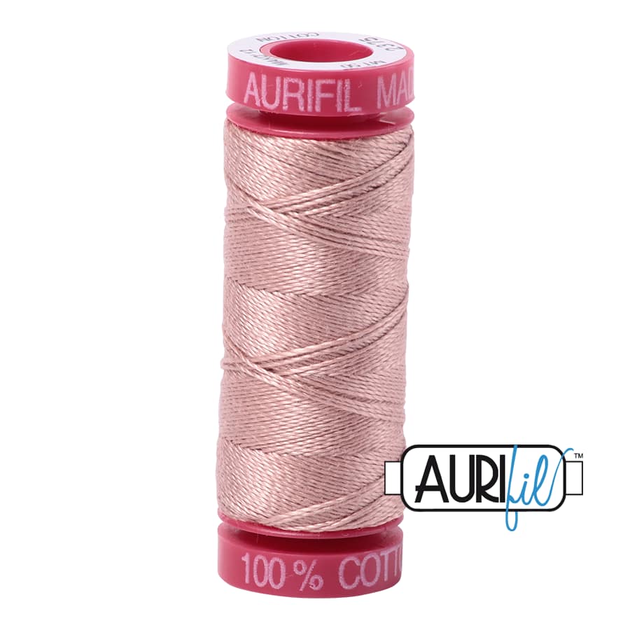 12wt Cotton Thread in 2375 Antique Blush by Aurifil - Image 2