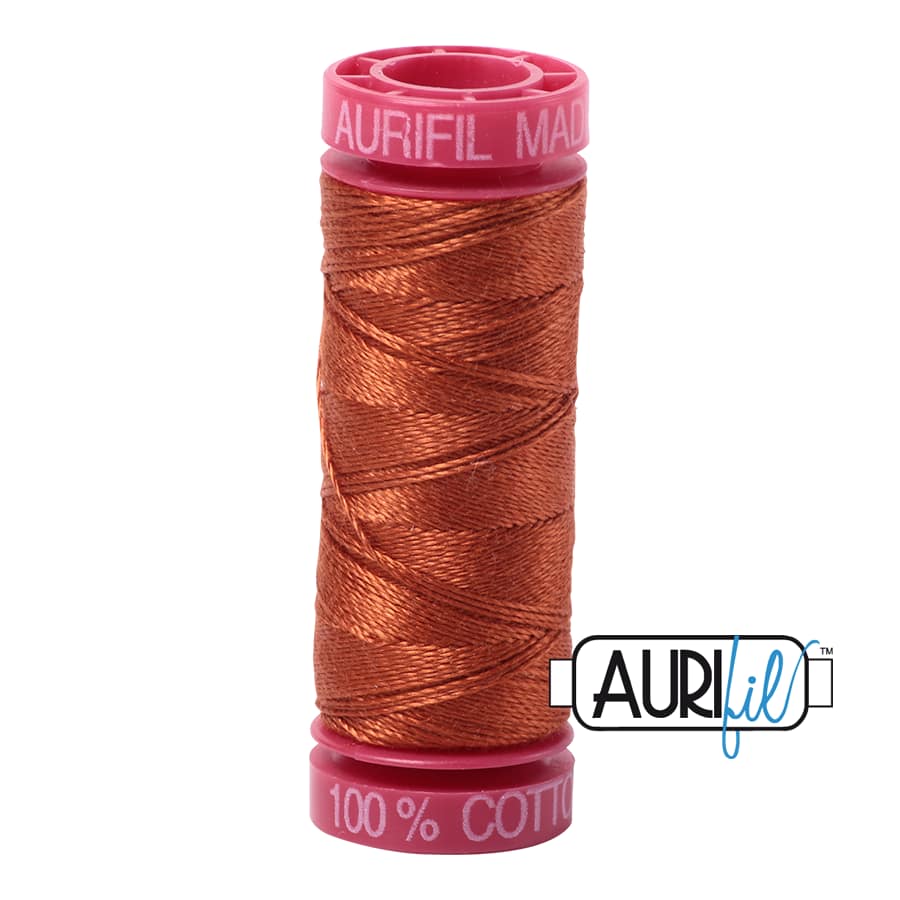 12wt Cotton Thread in 2390 Cinnamon Toast by Aurifil - Image 2