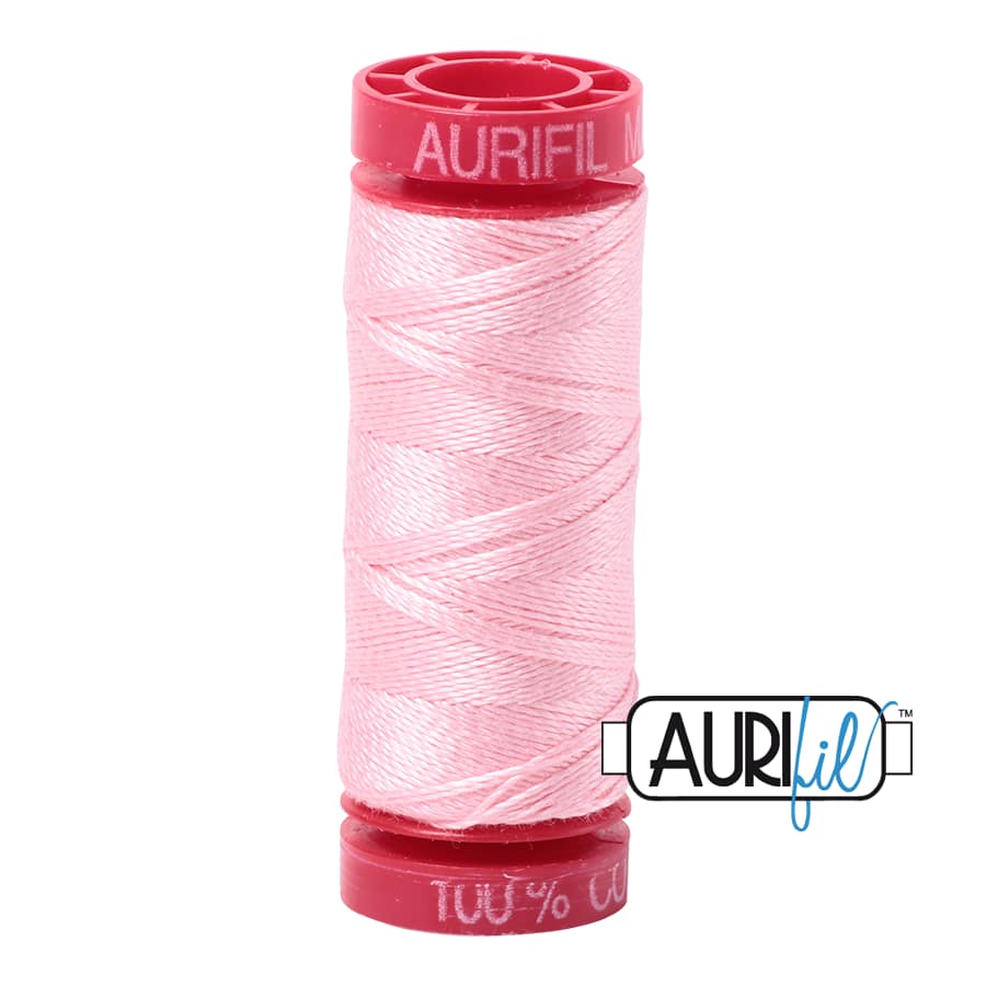 12wt Cotton Thread in 2423 Baby Pink by Aurifil - Image 2
