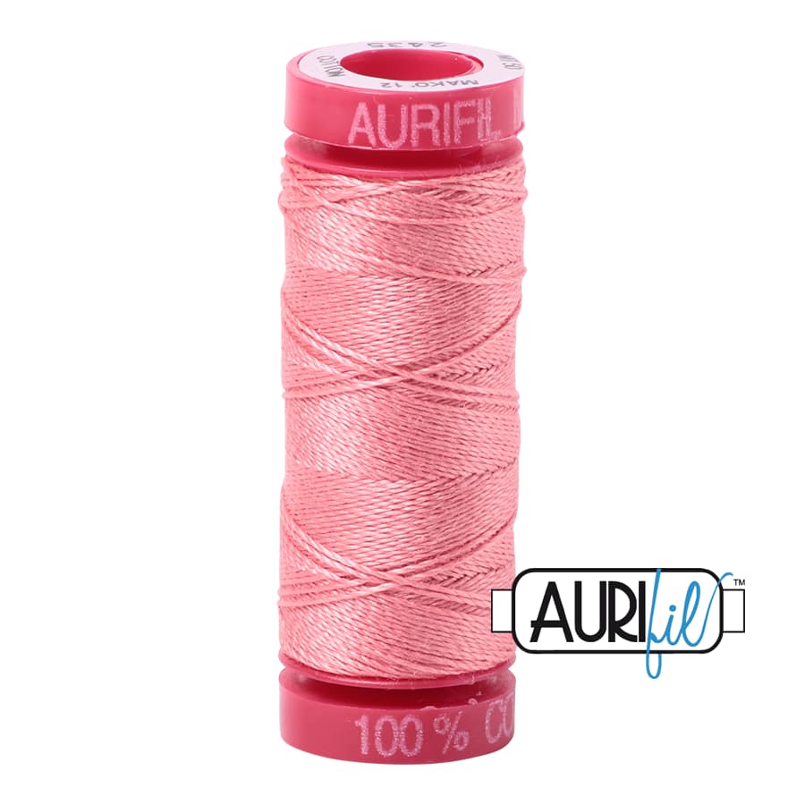 12wt Cotton Thread in 2435 Peachy Pink by Aurifil - Image 2