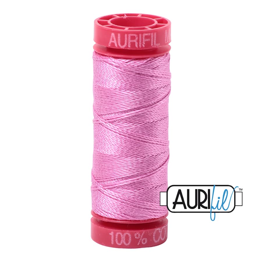 12wt Cotton Thread in 2479 Medium Orchid by Aurifil - Image 2