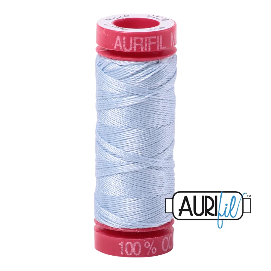 12wt Cotton Thread in 2710 Light Robbins Egg by Aurifil - Image 2