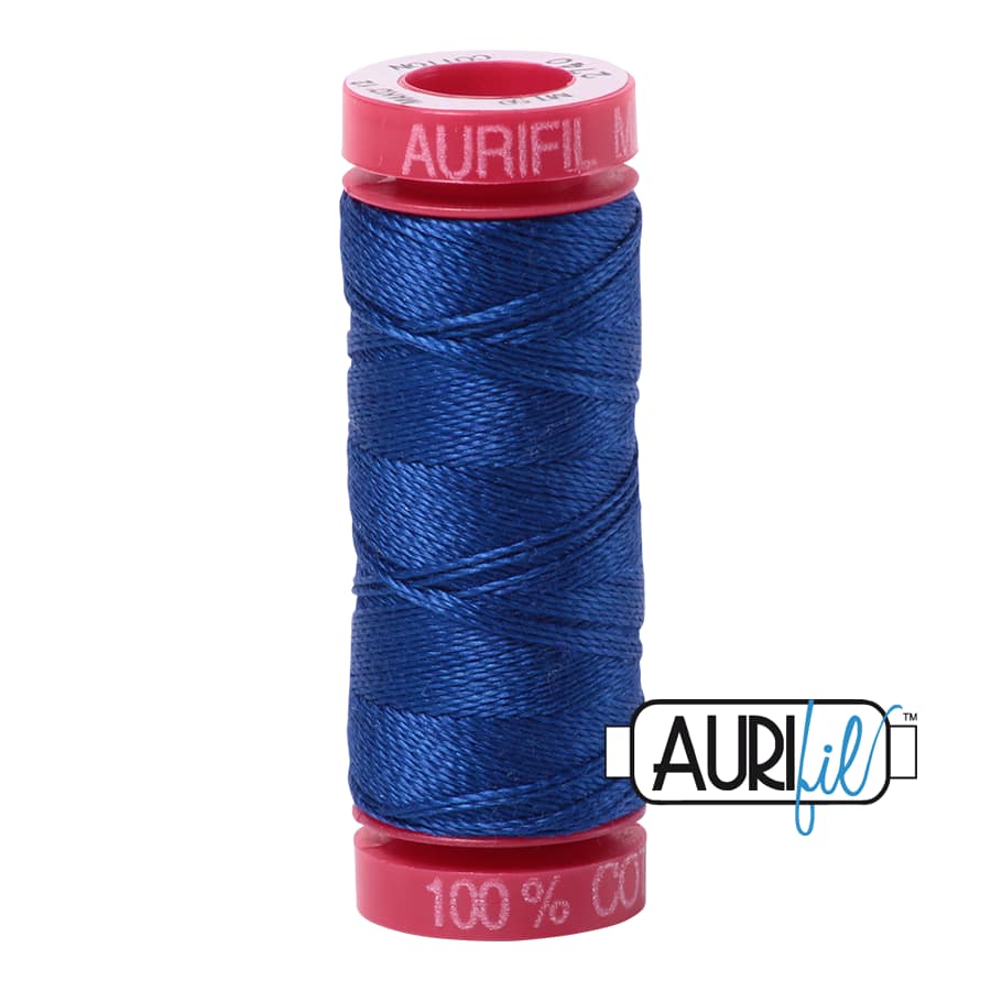 12wt Cotton Thread in 2740 Dark Cobalt by Aurifil - Image 2