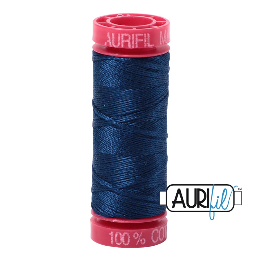 12wt Cotton Thread in 2783 Medium Delft Blue by Aurifil - Image 2