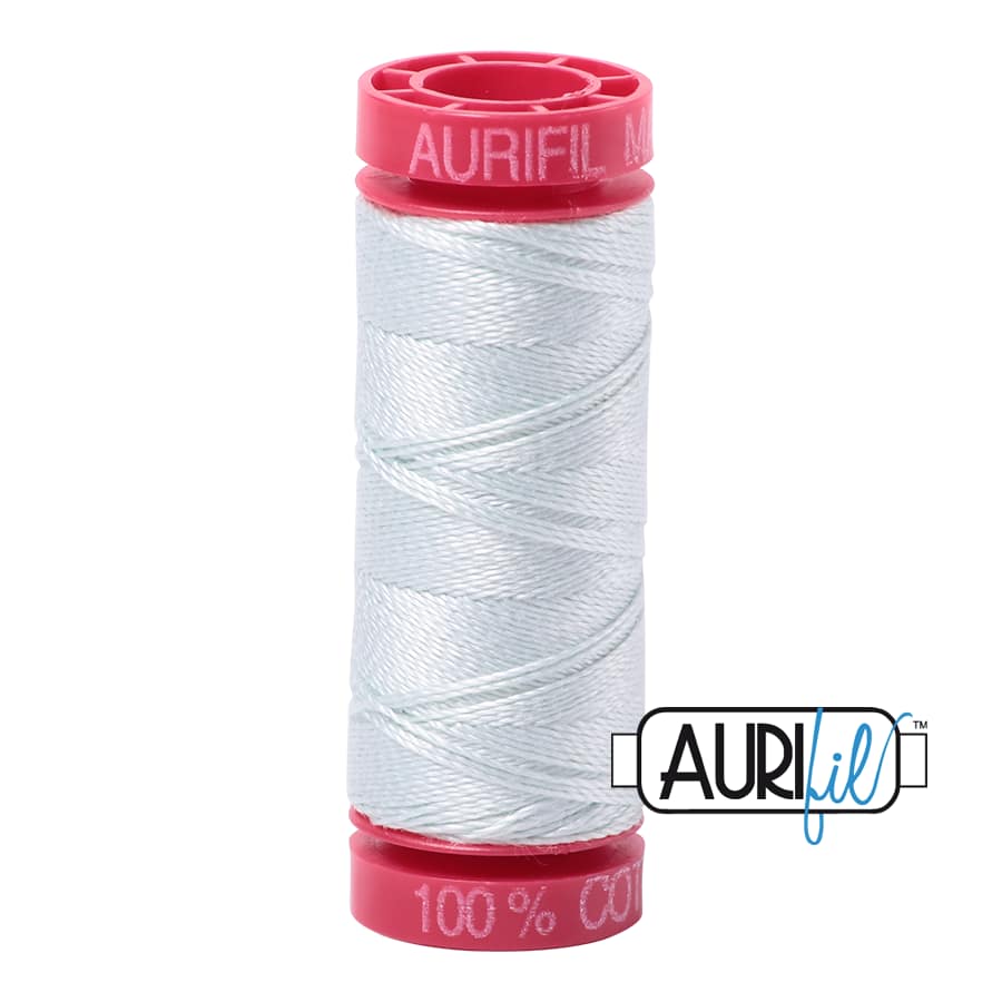12wt Cotton Thread in 2800 Mint Ice by Aurifil - Image 2