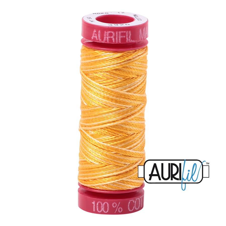12wt Cotton Thread in 3920 Golden Glow by Aurifil - Image 2