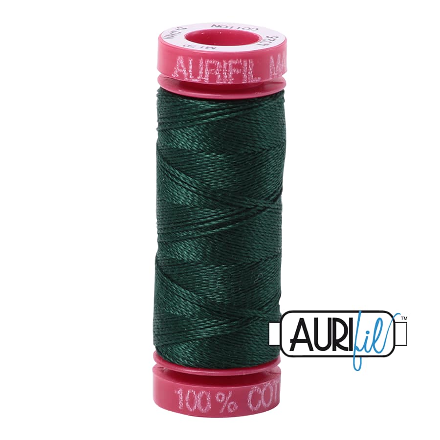12wt Cotton Thread in 4026 Forest Green by Aurifil - Image 2