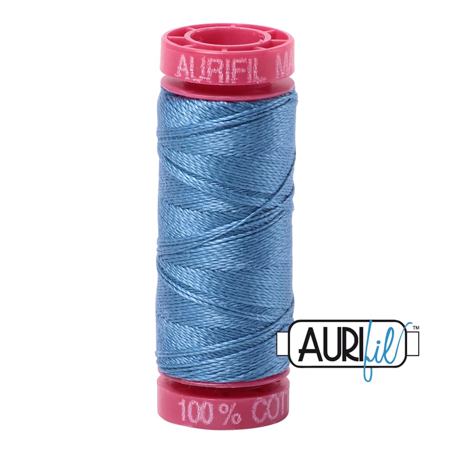 12wt Cotton Thread in 4140 Wedgewood by Aurifil - Image 2