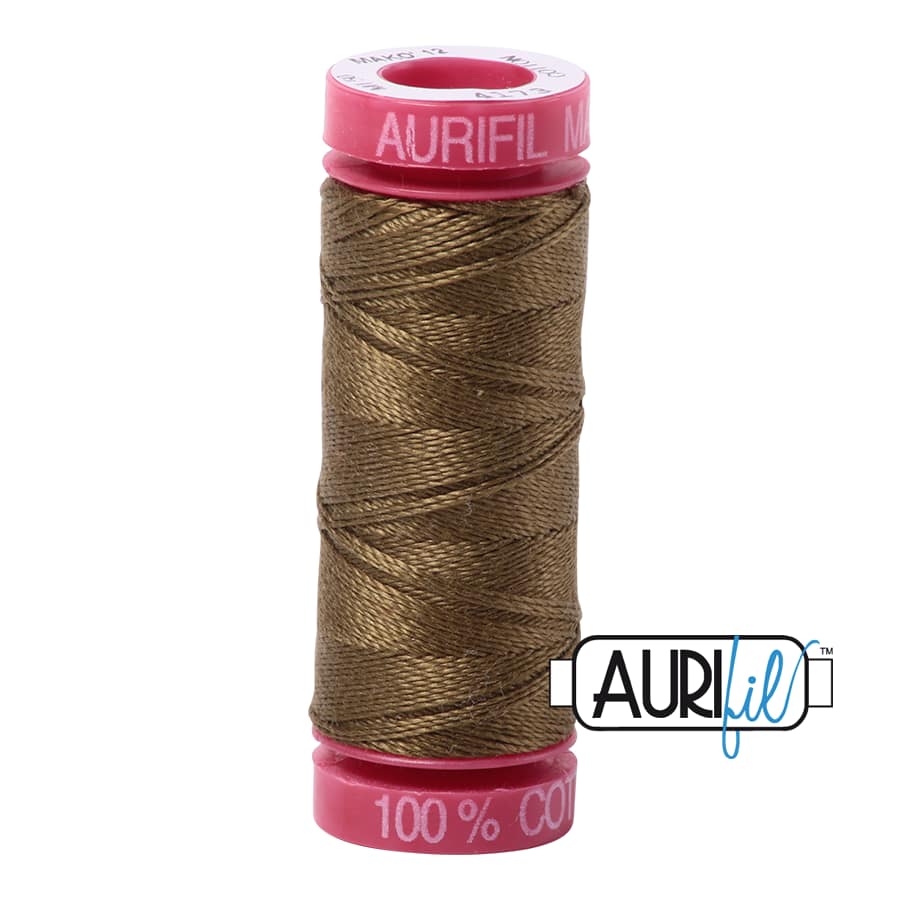 12wt Cotton Thread in 4173 Dark Olive by Aurifil - Image 2