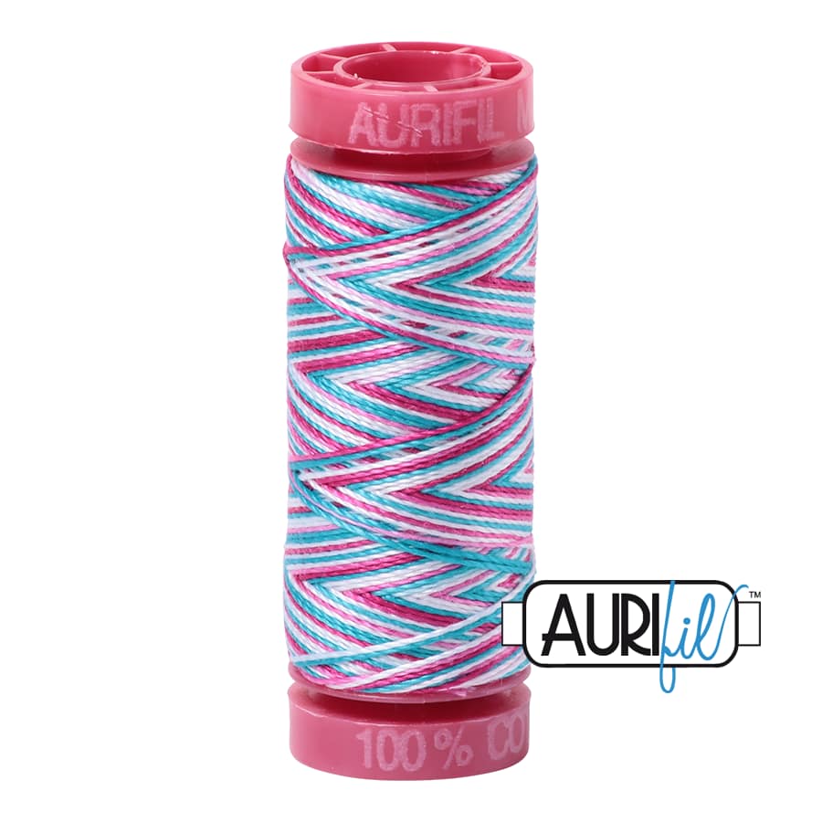 12wt Cotton Thread in 4647 Berrylicious by Aurifil - Image 2