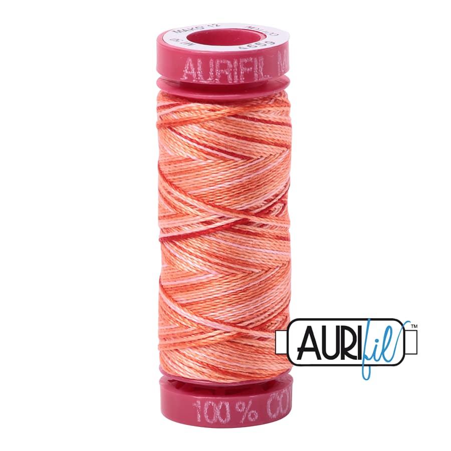 12wt Cotton Thread in 4659 Mango Mist by Aurifil - Image 2