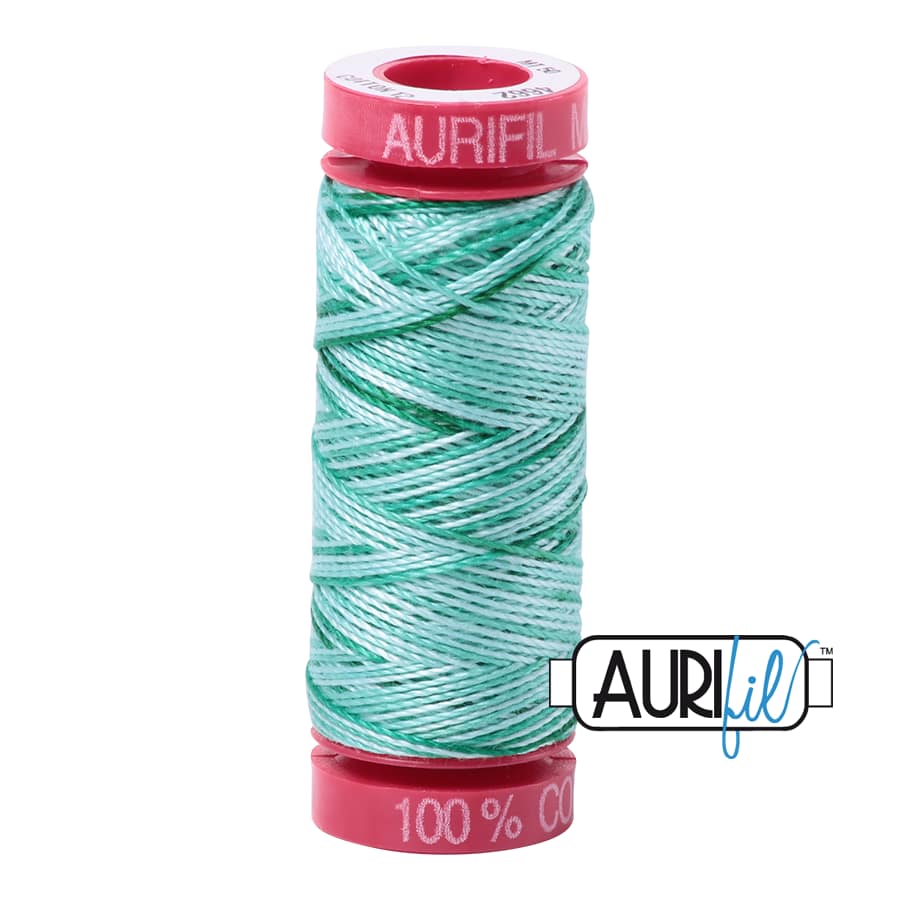 12wt Cotton Thread in 4662 Creme de Menthe by Aurifil - Image 2
