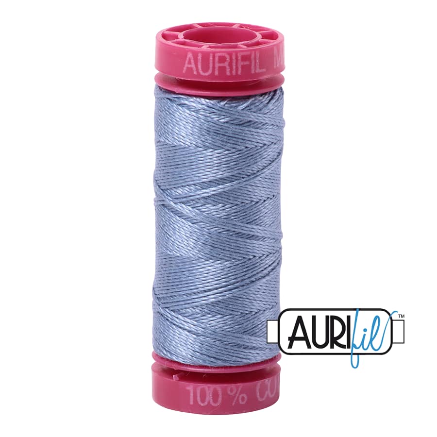 12wt Cotton Thread in 6720 Slate by Aurifil - Image 2
