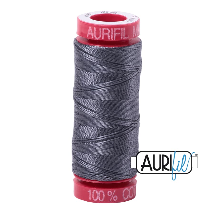 12wt Cotton Thread in 6736 Jedi by Aurifil - Image 2