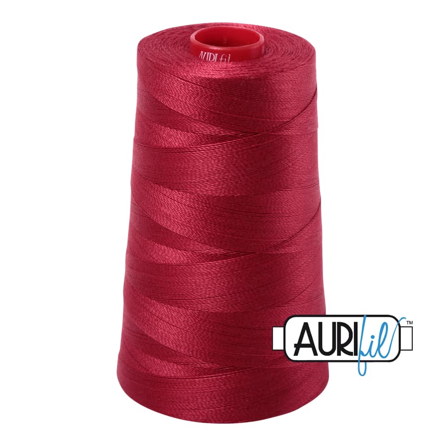12wt Cotton Thread in 1103 Burgundy by Aurifil - Image 3