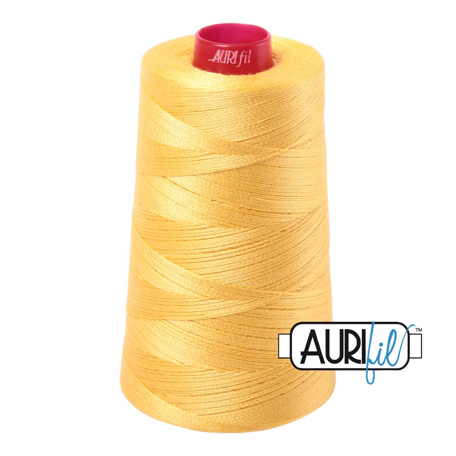 12wt Cotton Thread in 1135 Pale Yellow by Aurifil - Image 3