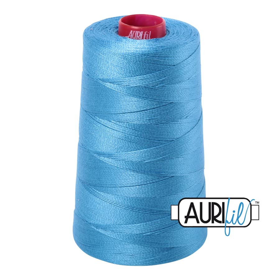 12wt Cotton Thread in 1320 Bright Teal by Aurifil - Image 3