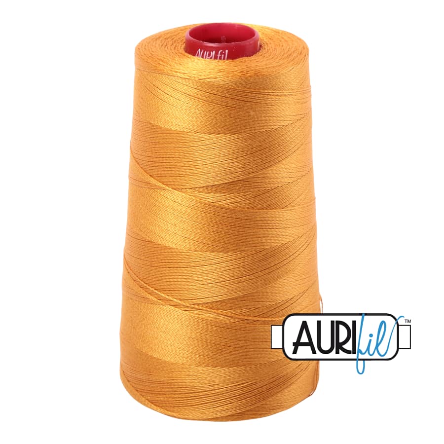 12wt Cotton Thread in 2140 Orange Mustard by Aurifil - Image 3