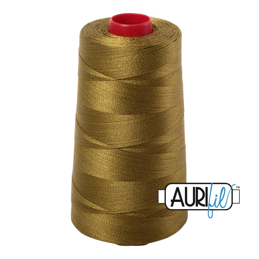 12wt Cotton Thread in 2910 Medium Olive by Aurifil - Image 3
