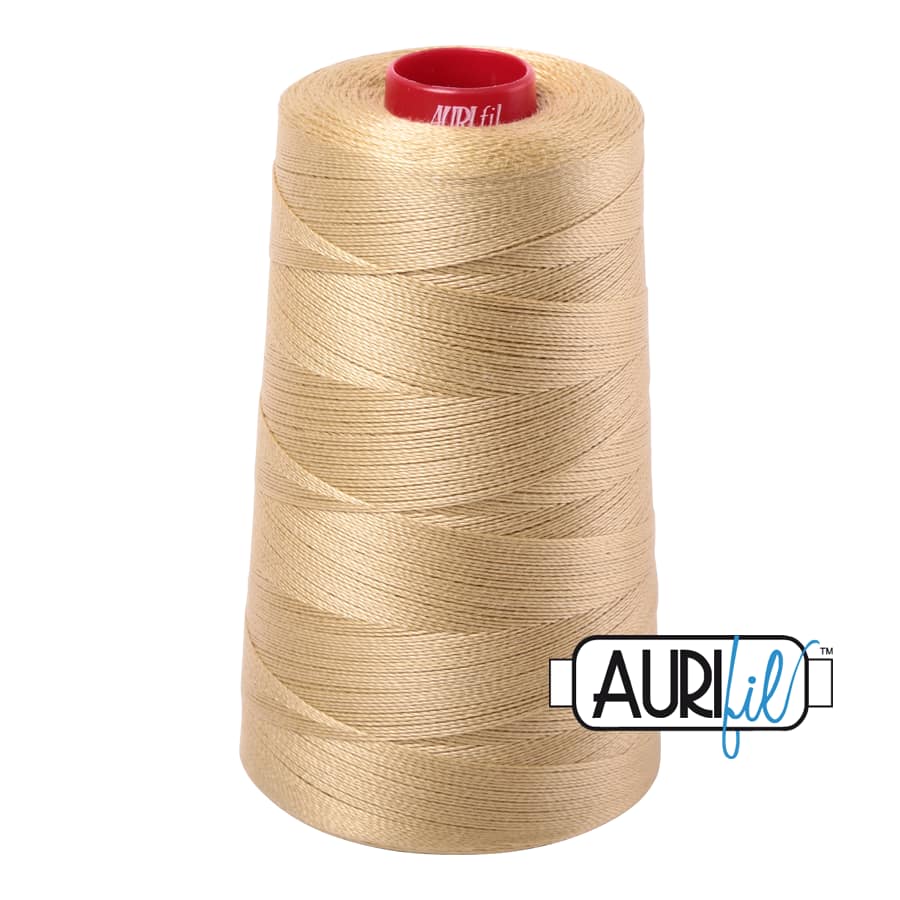 12wt Cotton Thread in 2915 Very Light Brass by Aurifil - Image 3