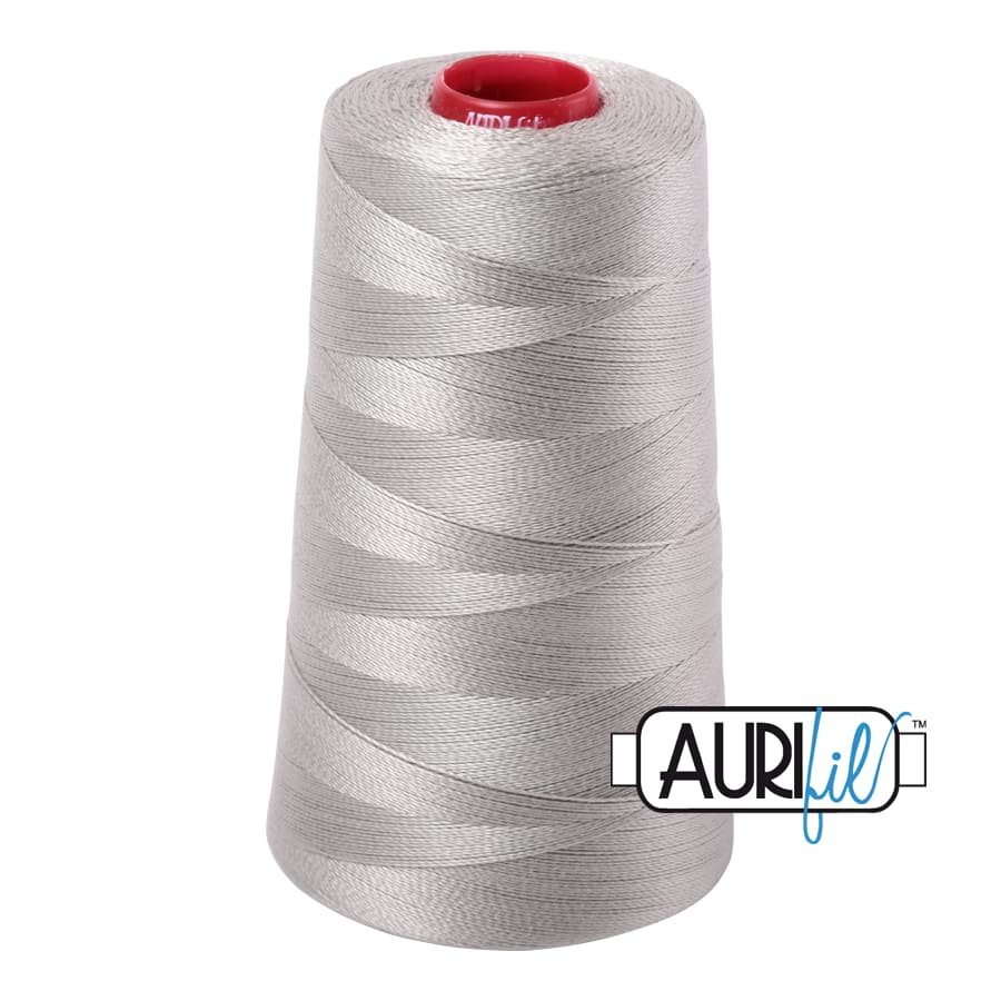 12wt Cotton Thread in 5021 Light Grey by Aurifil - Image 3
