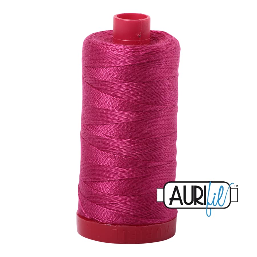 12wt Cotton Thread in 1100 Red Plum by Aurifil