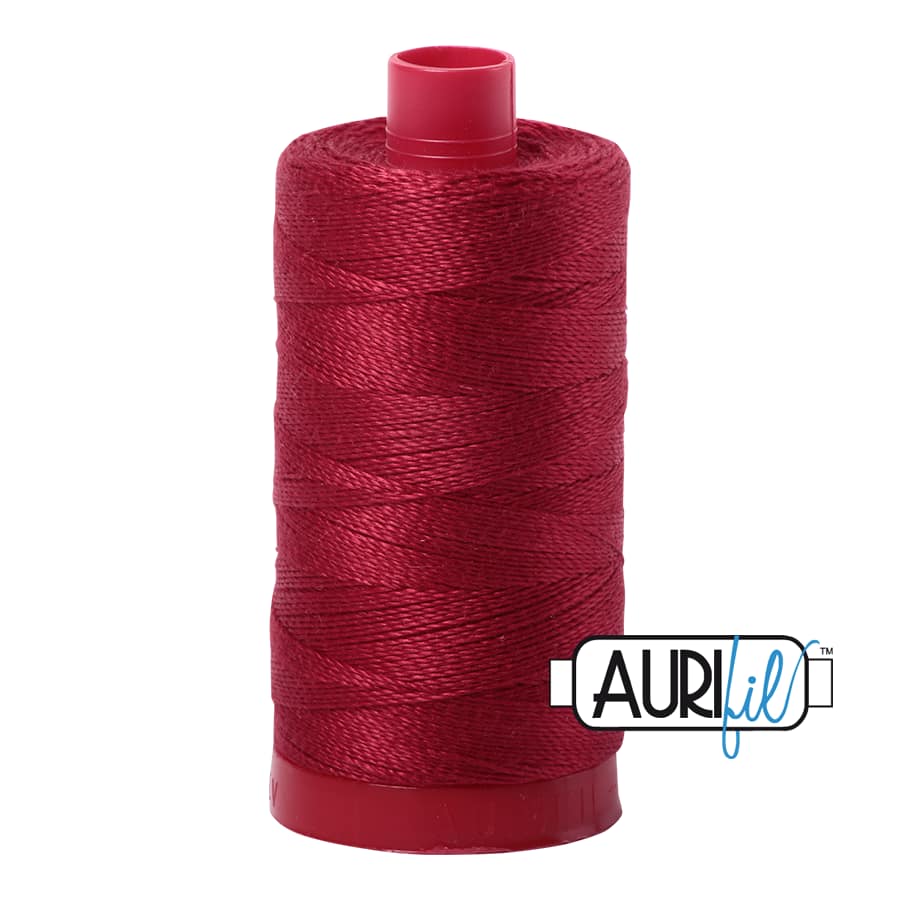 12wt Cotton Thread in 1103 Burgundy by Aurifil