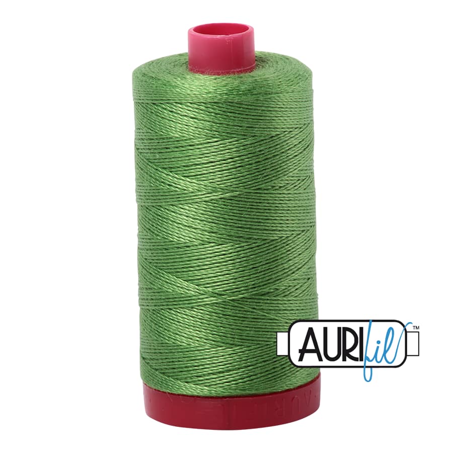 12wt Cotton Thread in 1114 Grass Green by Aurifil