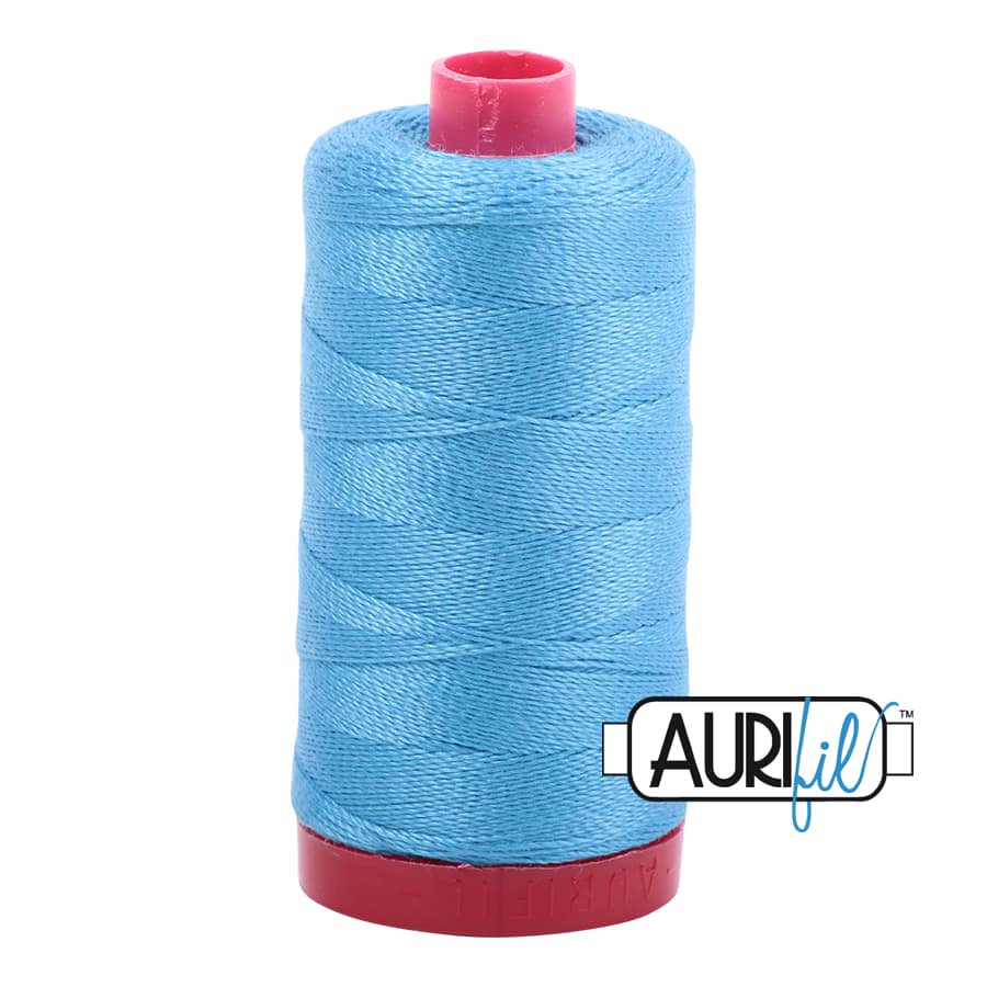 12wt Cotton Thread in 1320 Bright Teal by Aurifil
