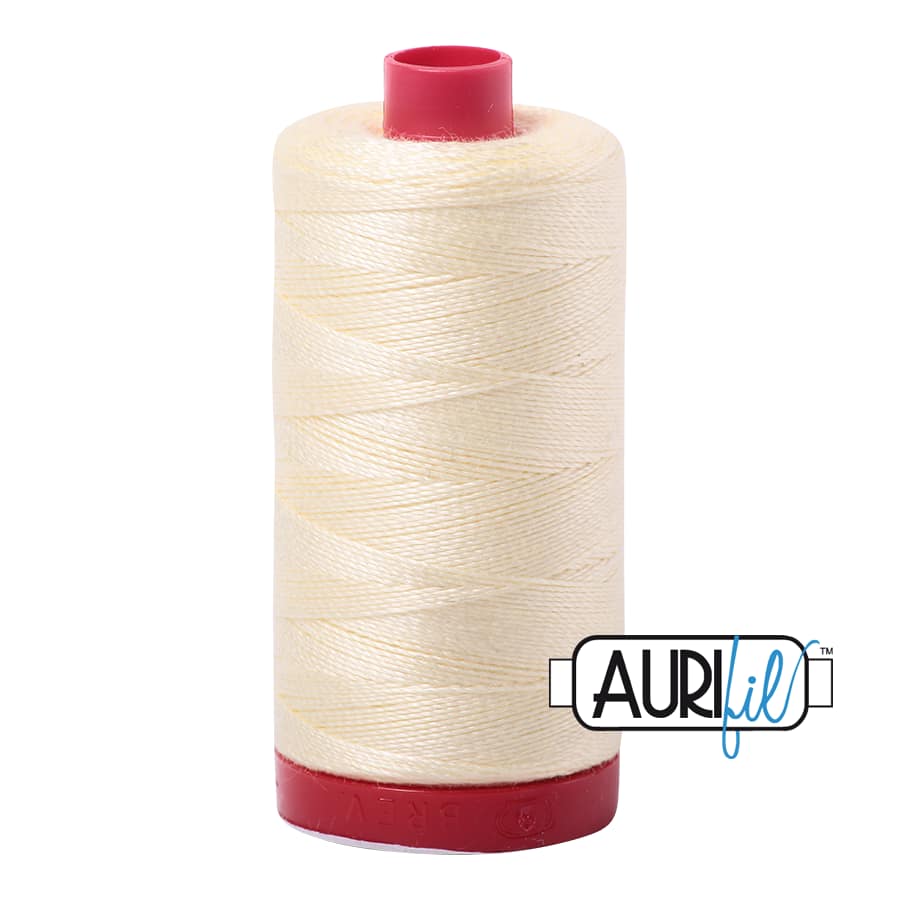 12wt Cotton Thread in 2110 Light Lemon by Aurifil