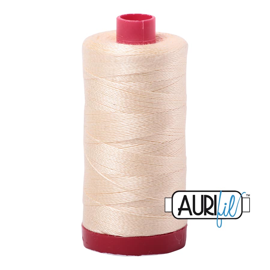 12wt Cotton Thread in 2123 Butter by Aurifil