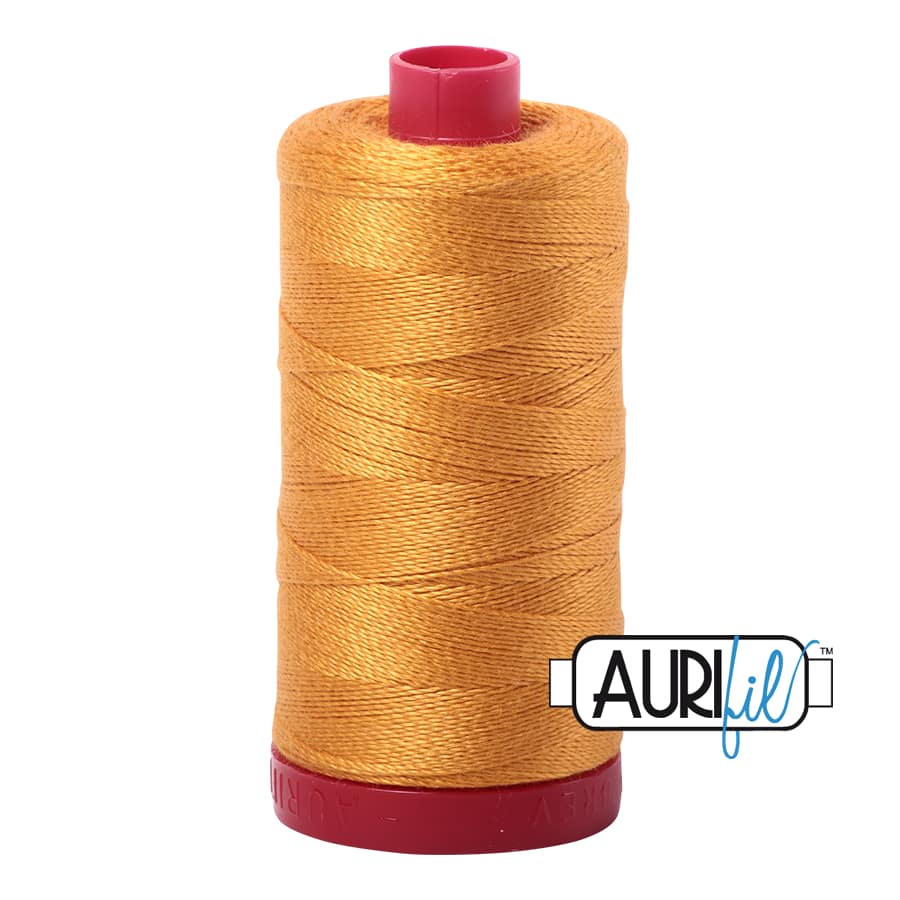 12wt Cotton Thread in 2140 Orange Mustard by Aurifil