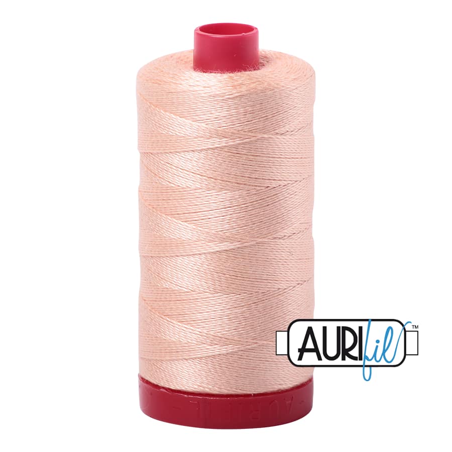 12wt Cotton Thread in 2205 Apricot by Aurifil