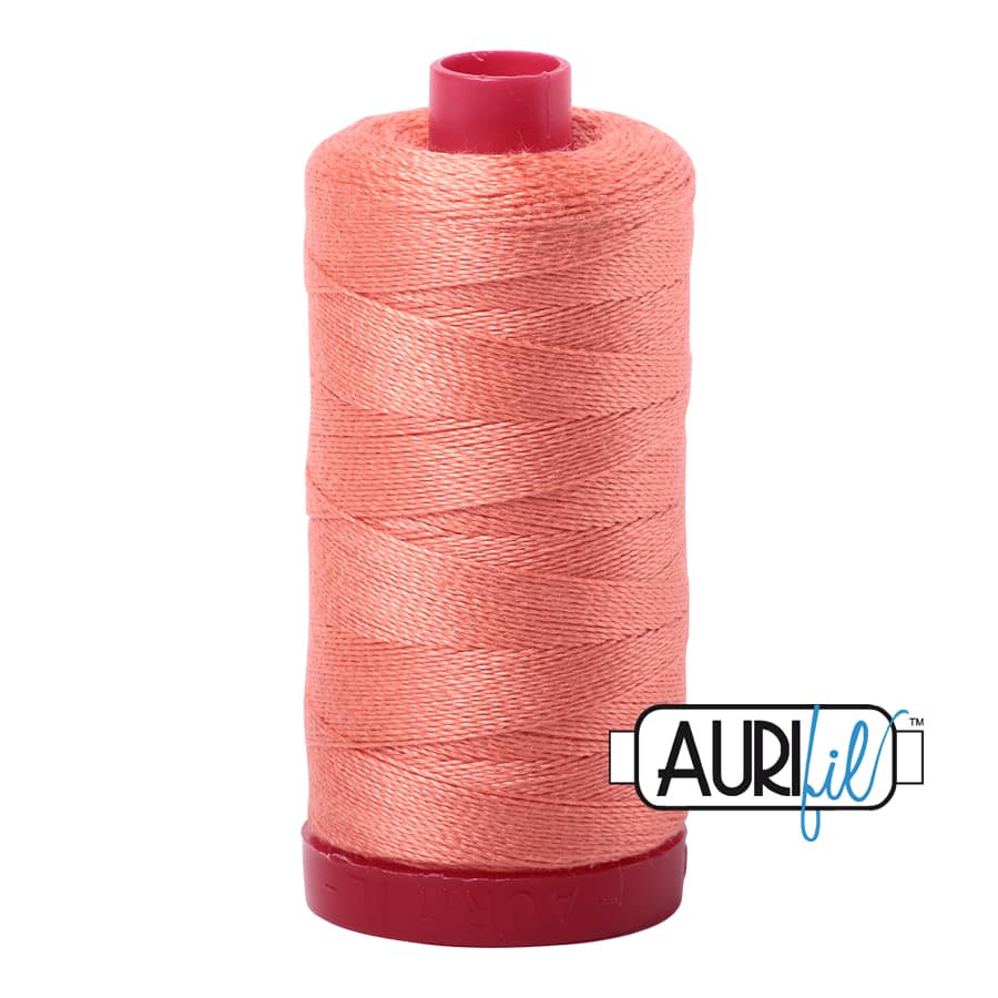 12wt Cotton Thread in 2220 Light Salmon by Aurifil