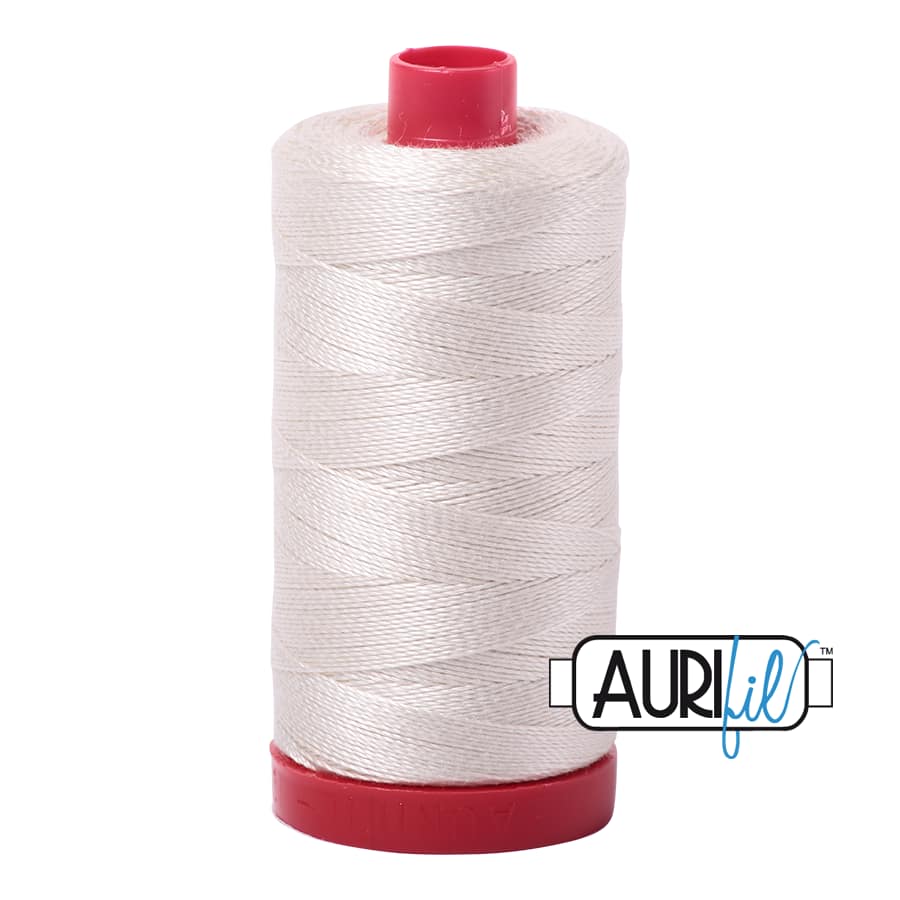 12wt Cotton Thread in 2309 Silver White by Aurifil