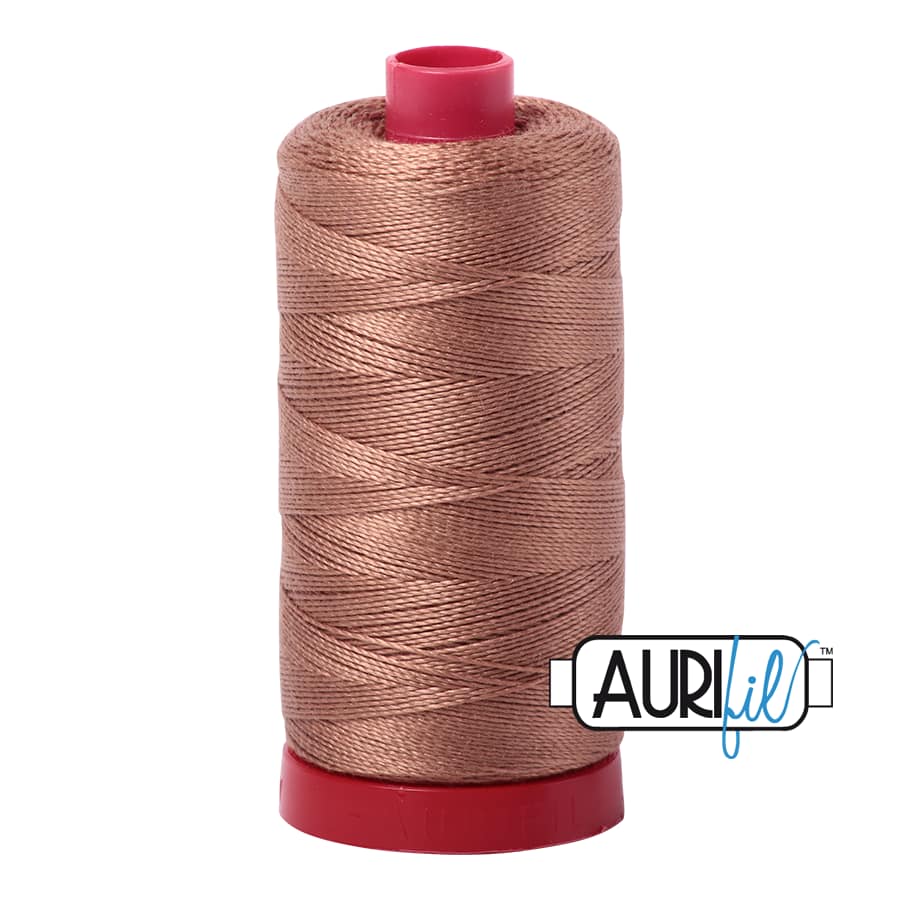 12wt Cotton Thread in 2340 Cafe' au Lait by Aurifil