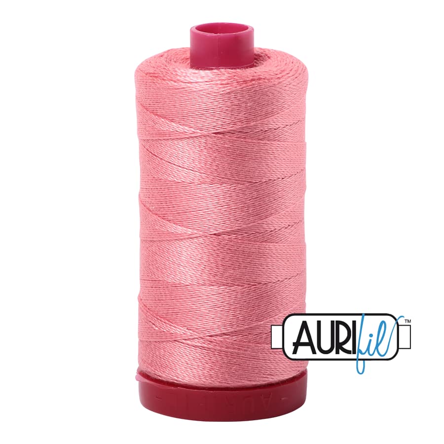 12wt Cotton Thread in 2435 Peachy Pink by Aurifil