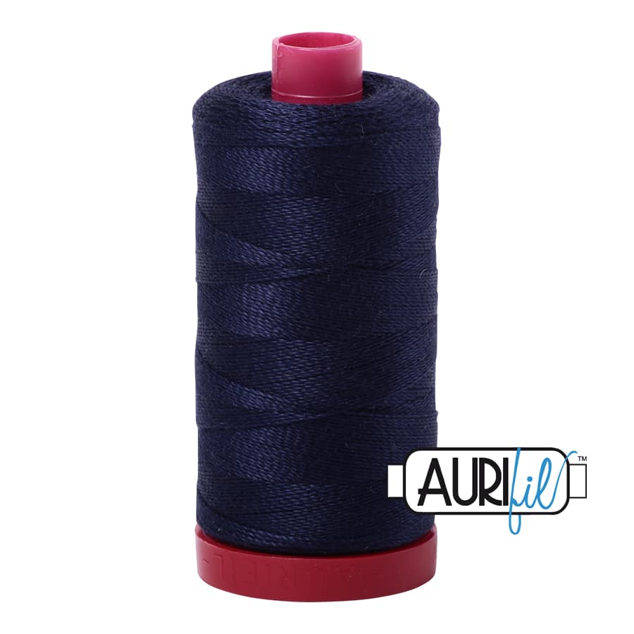 12wt Cotton Thread in 2785 Very Dark Navy by Aurifil