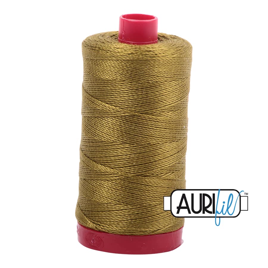 12wt Cotton Thread in 2910 Medium Olive by Aurifil