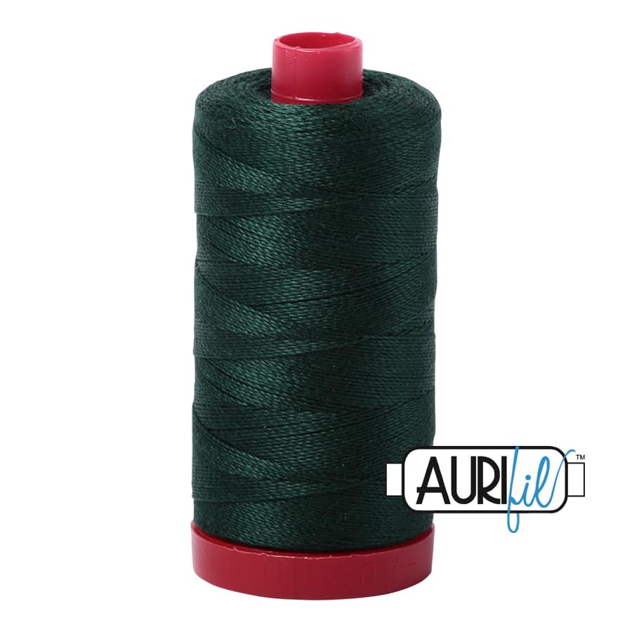 12wt Cotton Thread in 4026 Forest Green by Aurifil