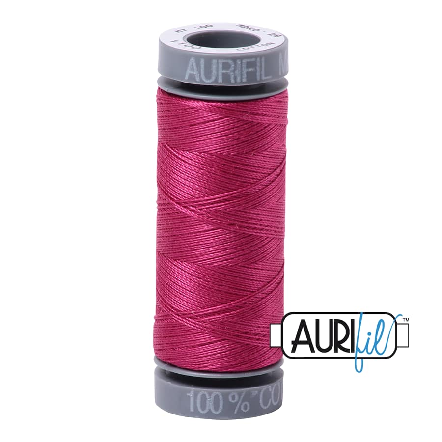 28wt Cotton Thread in 1100 Red Plum by Aurifil - Image 2
