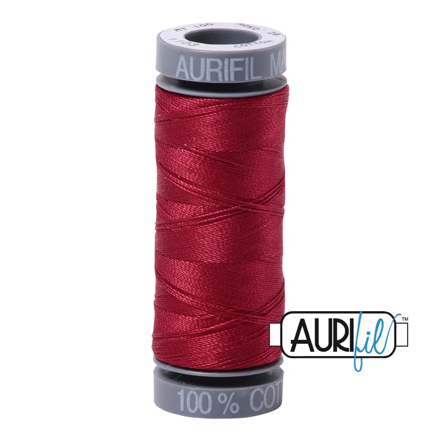 28wt Cotton Thread in 1103 Burgundy by Aurifil - Image 2