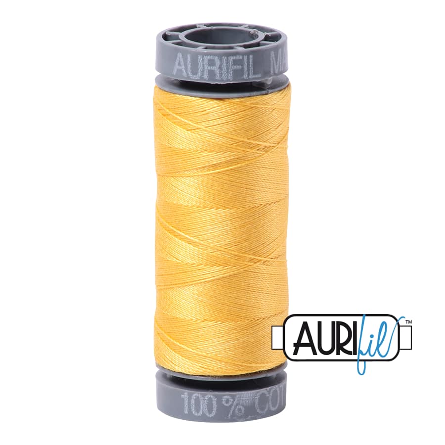 28wt Cotton Thread in 1135 Pale Yellow by Aurifil - Image 2