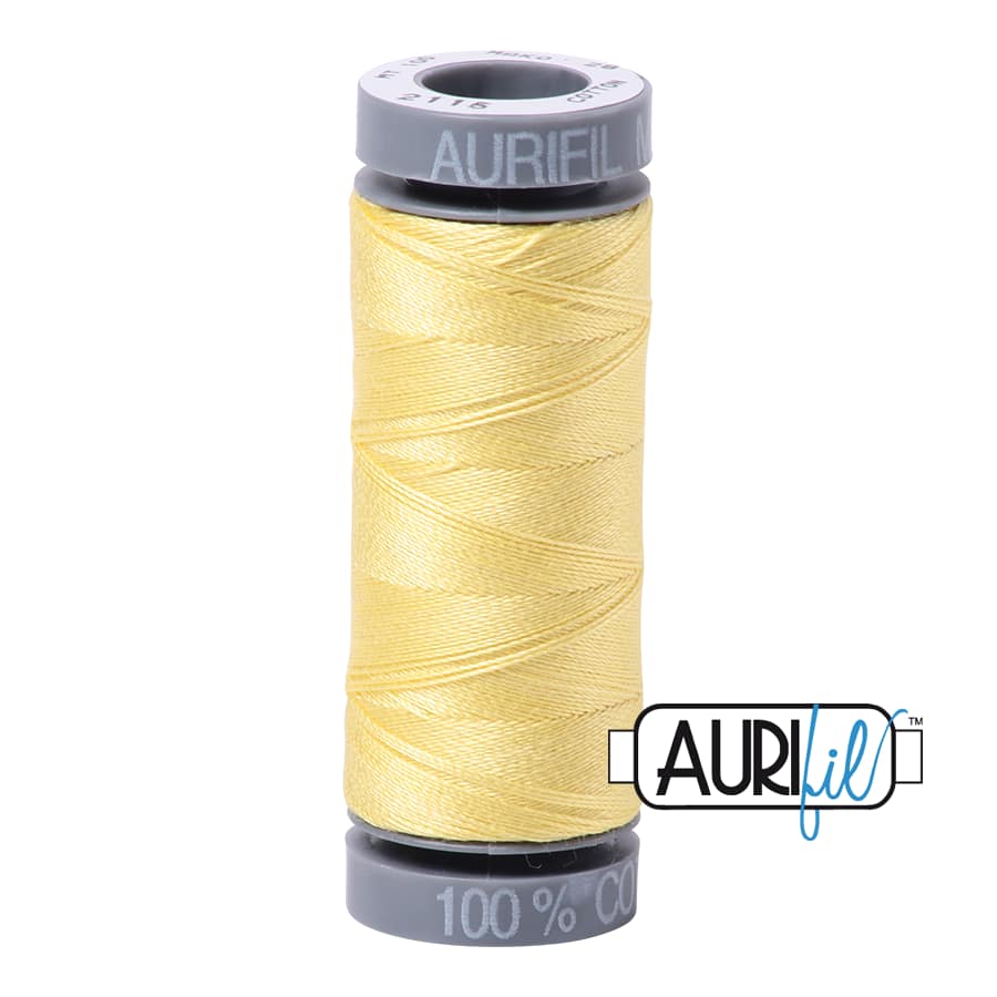28wt Cotton Thread in 2115 Lemon by Aurifil - Image 2